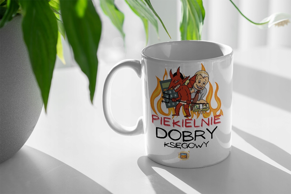 Kubek Księgowej Księgowego Księguje Tylko Po Kawie Z Nadrukiem Ze Zdjęciem