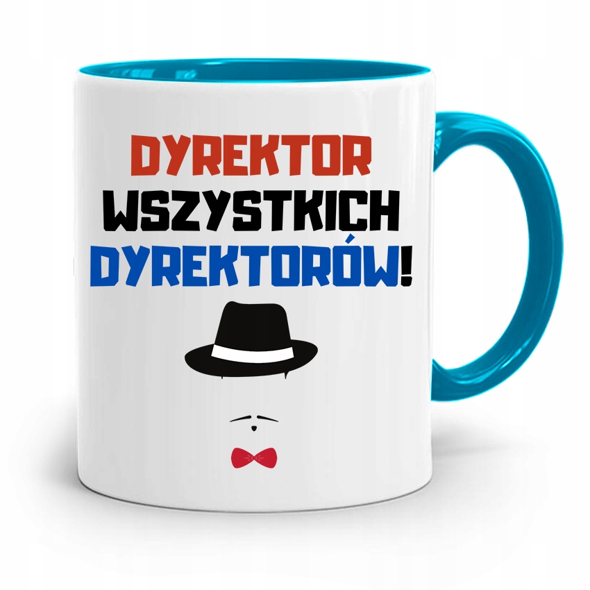 Dla Dyrektora Kubek Błękitny Dyrektor Wszystkich Z Nadrukiem Ze Zdjęciem