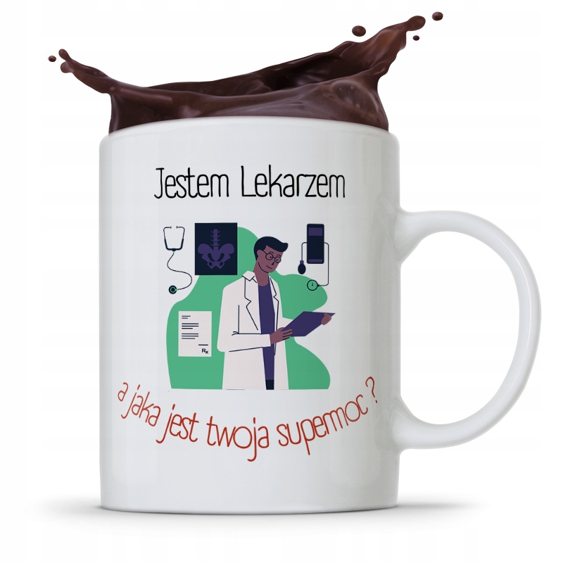 Kubek Dla Doktora Jestem Lekarzem Z Nadrukiem Ze Zdjęciem
