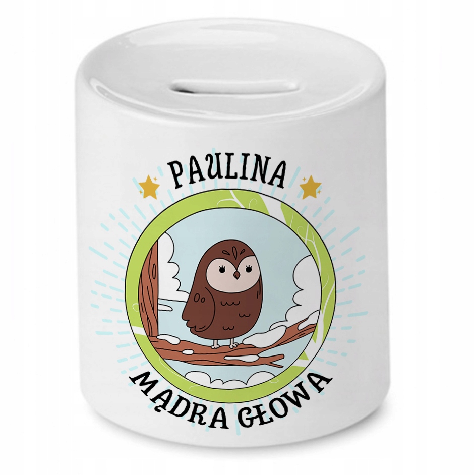 Skarbonka 330 Ml Dla Pauliny Córki Dziecka Z Nadrukiem Ze Zdjęciem