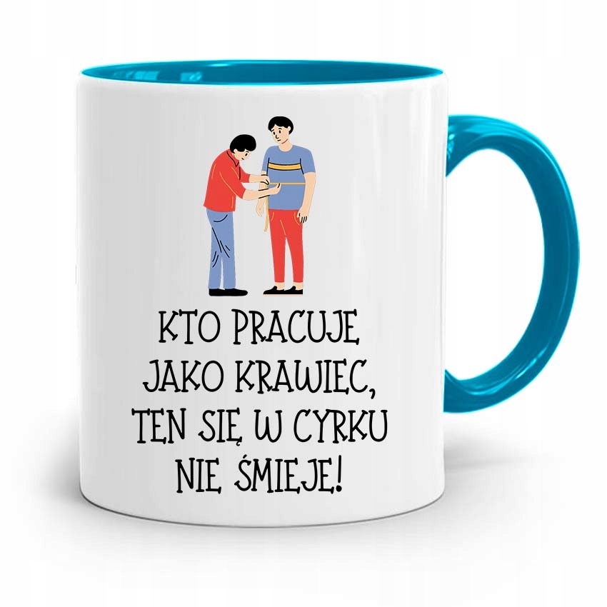 Kubek Błękitny Krawcowej Krawca Kto Pracuje Jako Z Nadrukiem Ze Zdjęciem