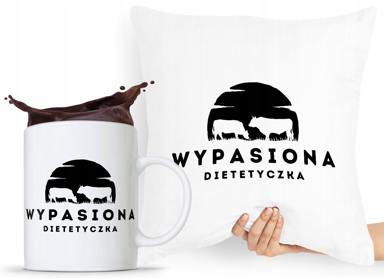 Zestaw Poduszka + Kubek Dla Dietetyka Dietetyczki Z Nadrukiem Ze Zdjęciem