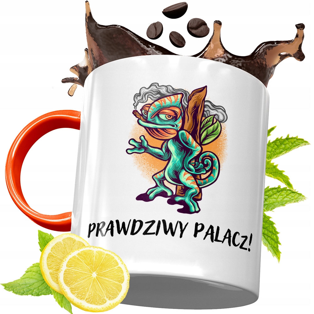 Kubek Pomarańczowy Dla Palacza Prezent Z Nadrukiem Ze Zdjęciem