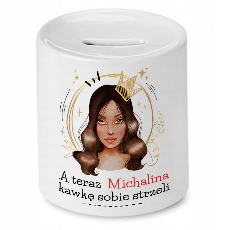 Skarbonka Dla Michaliny Na Urodziny Prezent Z Nadrukiem Ze Zdjęciem