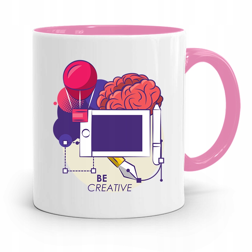 Kubek Różowy Dla Najlepszego Grafika Be Creative Z Nadrukiem Ze Zdjęciem