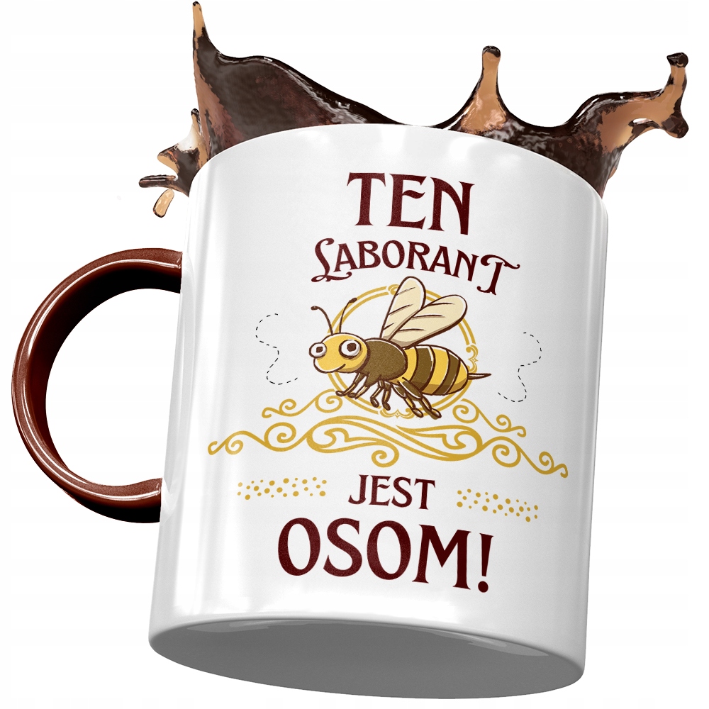 Kubek Bordowy Dla Laboranta Jest Osom! Prezent Z Nadrukiem Ze Zdjęciem