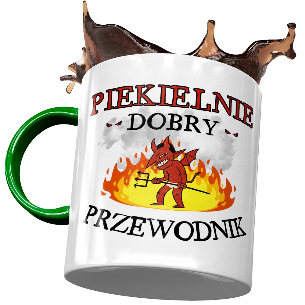 Kubek Zielony Przewodnika Piekielnie Dobry Prezent Z Nadrukiem Ze Zdjęciem