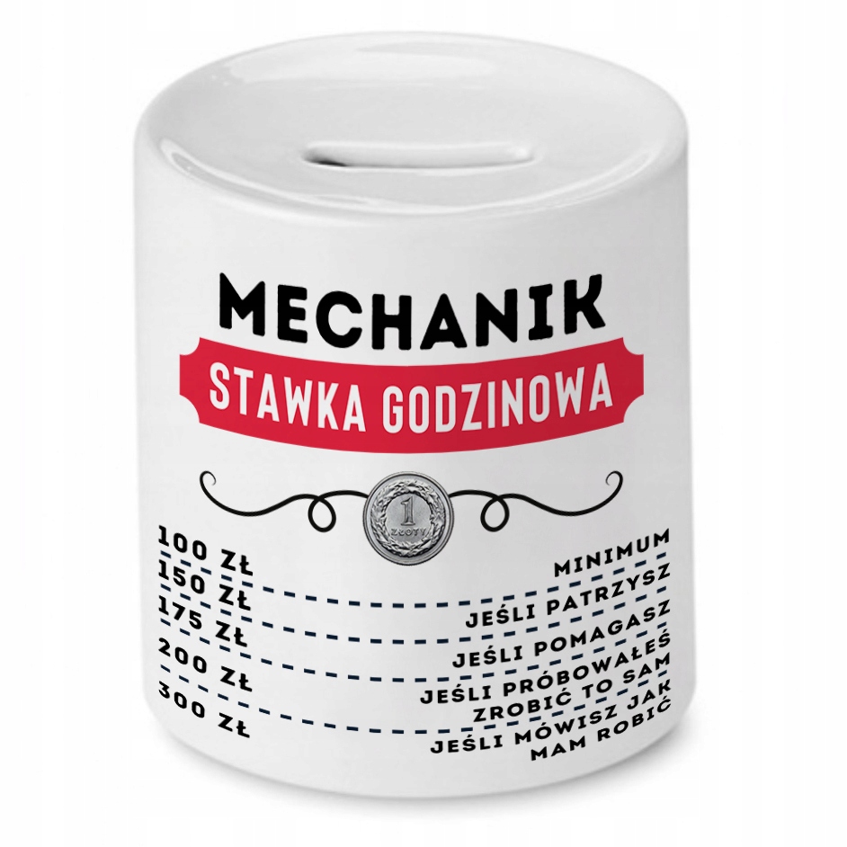 Dla Mechanika Skarbonka Na Urodziny Na Prezent Z Nadrukiem Ze Zdjęciem