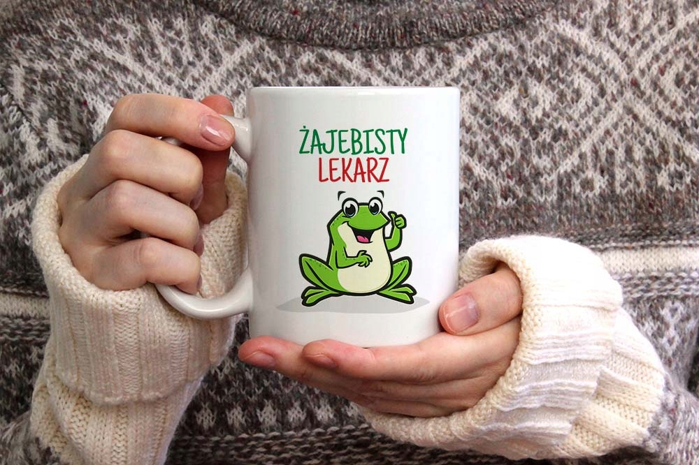 Kubek Prezent Dla Doktora Lekarz O Złotym Sercu Z Nadrukiem Ze Zdjęciem