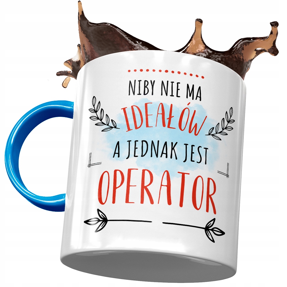 Kubek Błękitny Dla Operatora Idealny Operator Z Nadrukiem Ze Zdjęciem