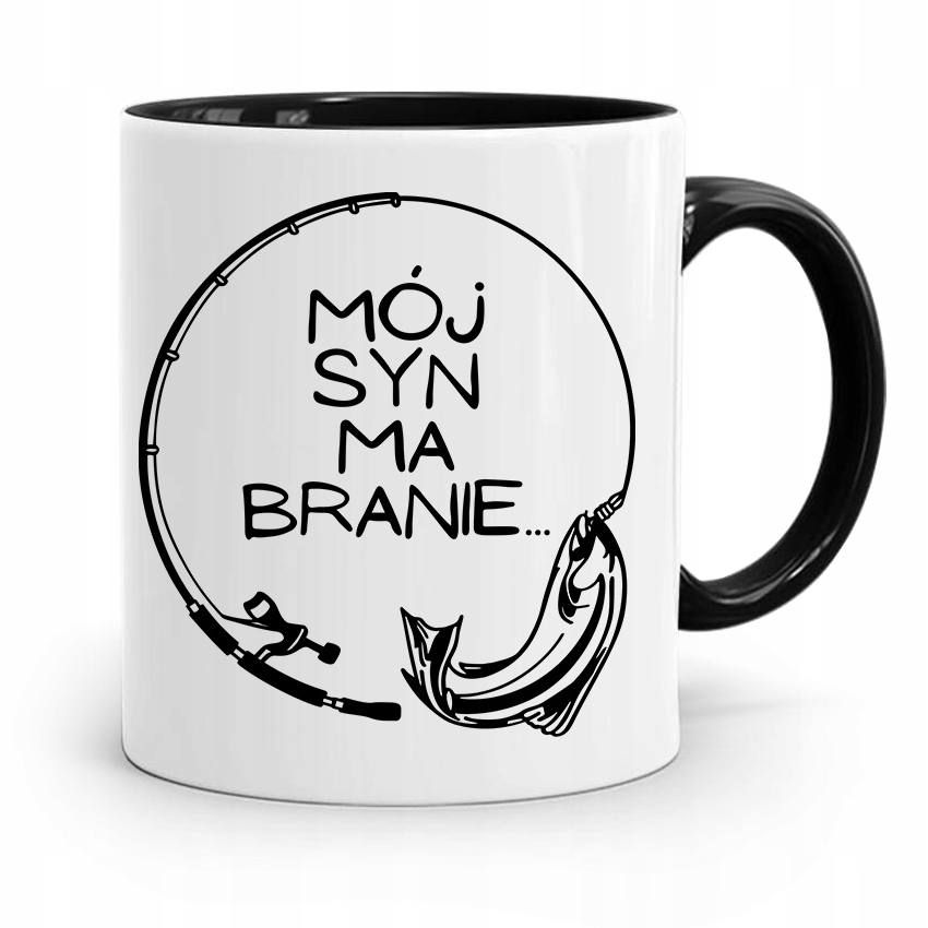 Kubek Czarny Prezent Dla Syna Mój Syn Ma Branie Z Nadrukiem Ze Zdjęciem