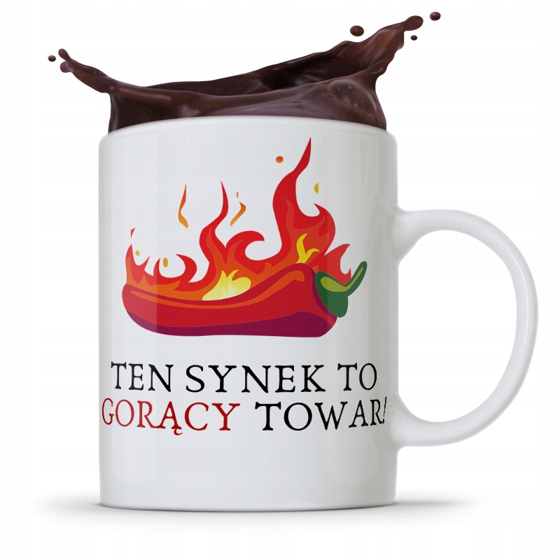 Kubek Prezent Dla Syna Ten Synek To Gorący Towar! Z Nadrukiem Ze Zdjęciem