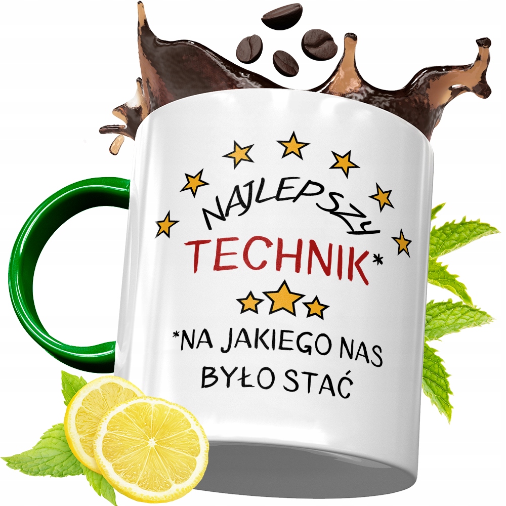 Kubek Zielony Dla Technika Na Urodziny Prezent Z Nadrukiem Ze Zdjęciem
