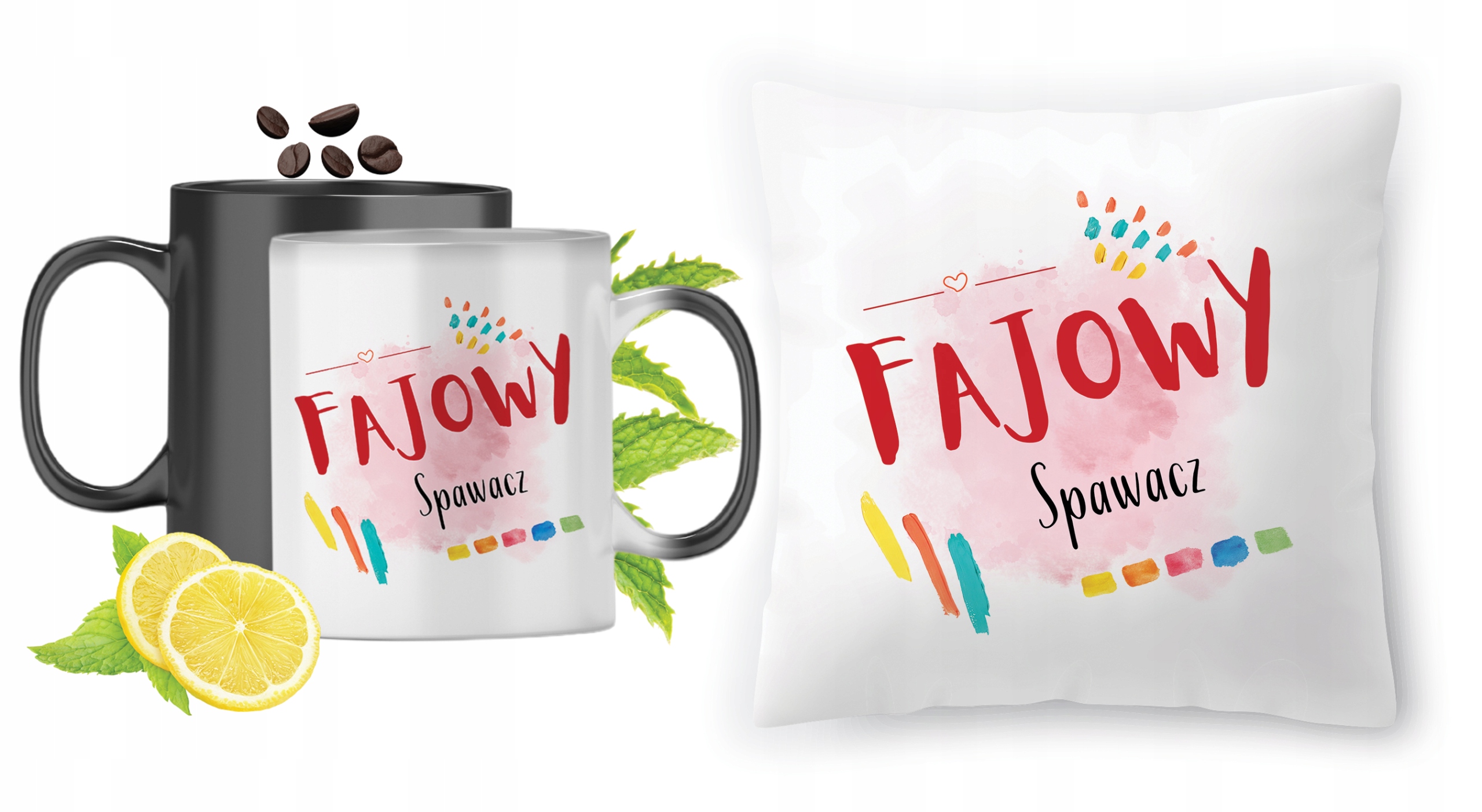 Dla Spawacza Zestaw Kubek Magiczny + Poduszka Z Nadrukiem Ze Zdjęciem