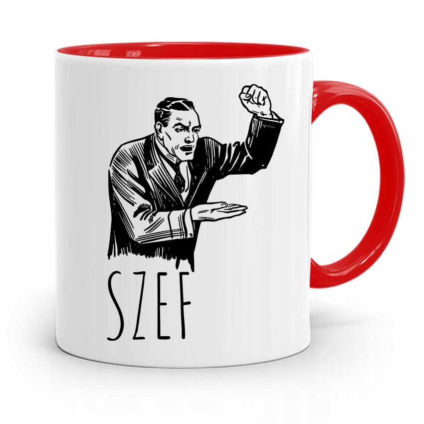 Kubek Czerwony Dla Szefa Szef Prezent Z Nadrukiem Ze Zdjęciem