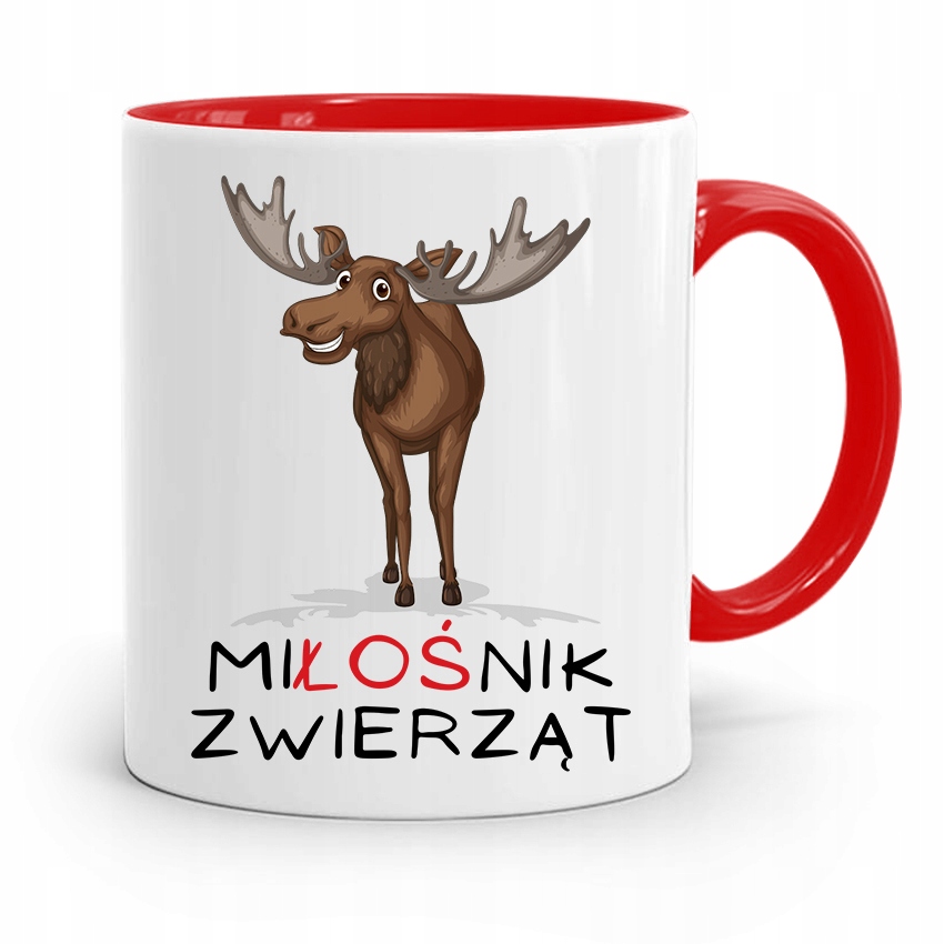 Kubek Czerwony Weterynarza Miłośnik Zwierząt Z Nadrukiem Ze Zdjęciem