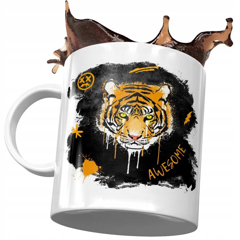 Kubek Z Tygryskiem Tygrysem Słodki Na Prezent Z Nadrukiem Ze Zdjęciem