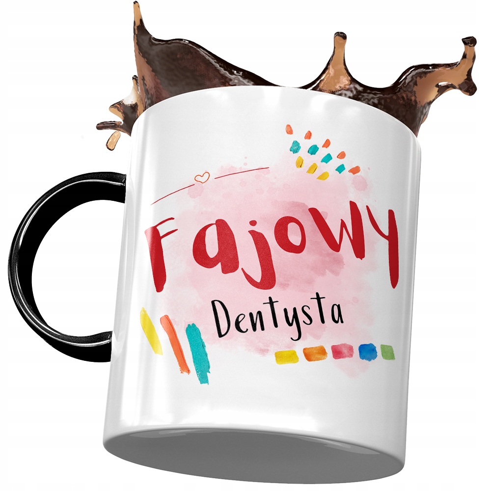 Kubek Czarny Dla Dentysty Fajowy Dentysta Prezent Z Nadrukiem Ze Zdjęciem