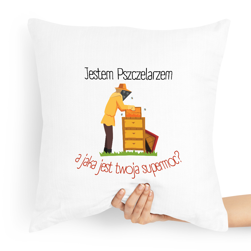 Poduszka Prezent Dla Pszczelarza Jestem Z Nadrukiem Ze Zdjęciem
