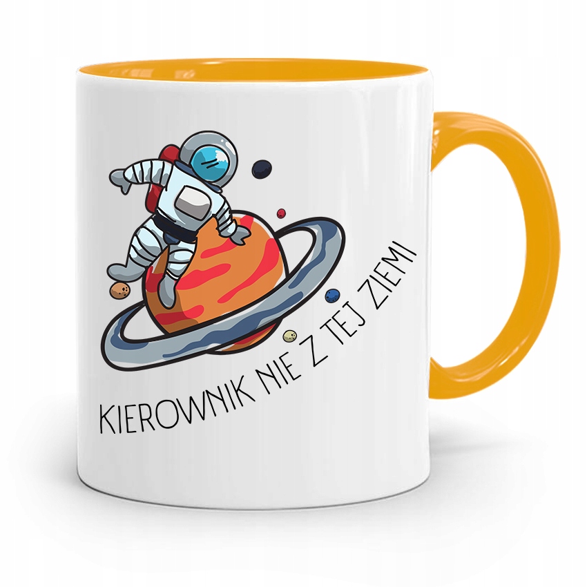 Kubek Żółty Kierownika Nie Z Tej Ziemi Prezent Z Nadrukiem Ze Zdjęciem