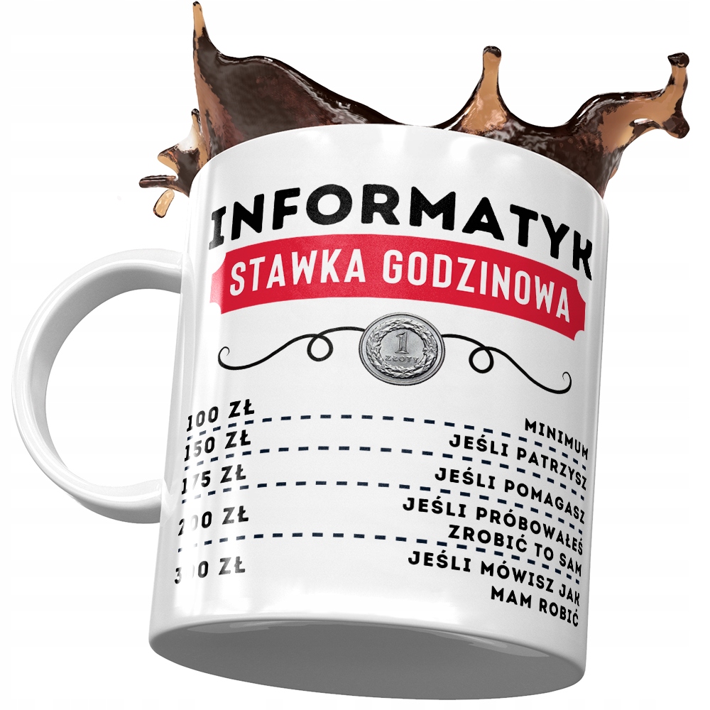 Dla Informatyka Kubek Na Urodziny Na Prezent Z Nadrukiem Ze Zdjęciem