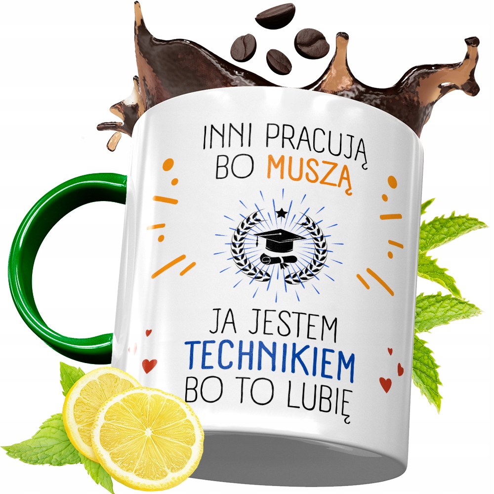 Kubek Zielony Dla Technika Na Urodziny Prezent Z Nadrukiem Ze Zdjęciem