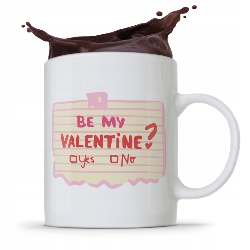 Kubek Prezent Na Walentynki Be My Valentine Z Nadrukiem Ze Zdjęciem