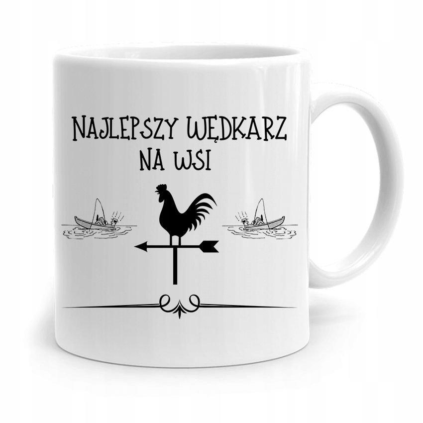 Kubek Prezent Wędkarza Najlepszy Wędkarz Na Wsi Z Nadrukiem Ze Zdjęciem