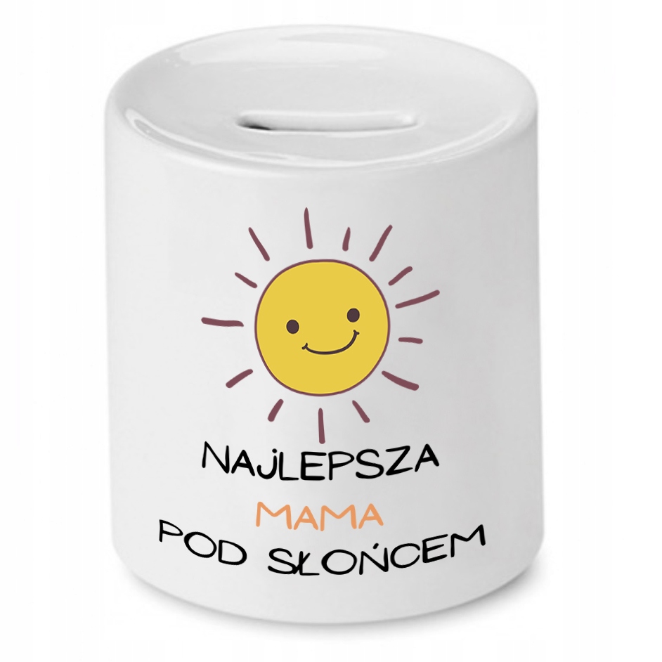 Skarbonka Dla Mamy Matki Najlepsza Pod Słońcem Z Nadrukiem Ze Zdjęciem