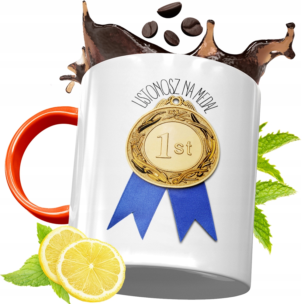 Kubek Pomarańczowy Dla Listonosza Prezent Z Nadrukiem Ze Zdjęciem