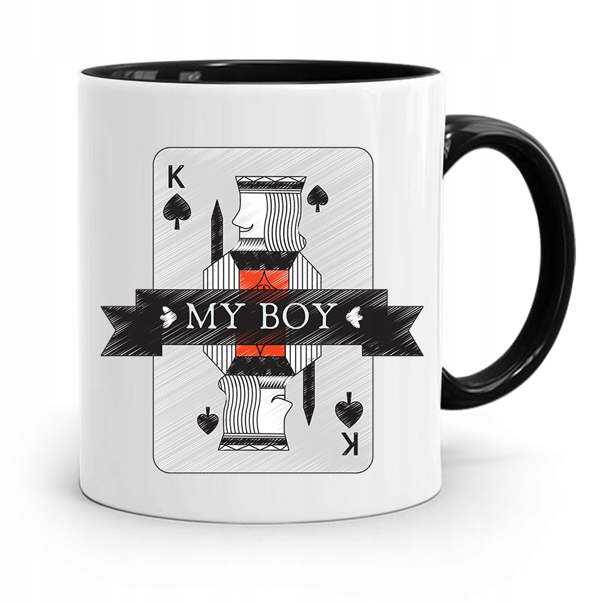 Kubek Prezent Czarny Dla Chłopaka My Boy Z Nadrukiem Ze Zdjęciem