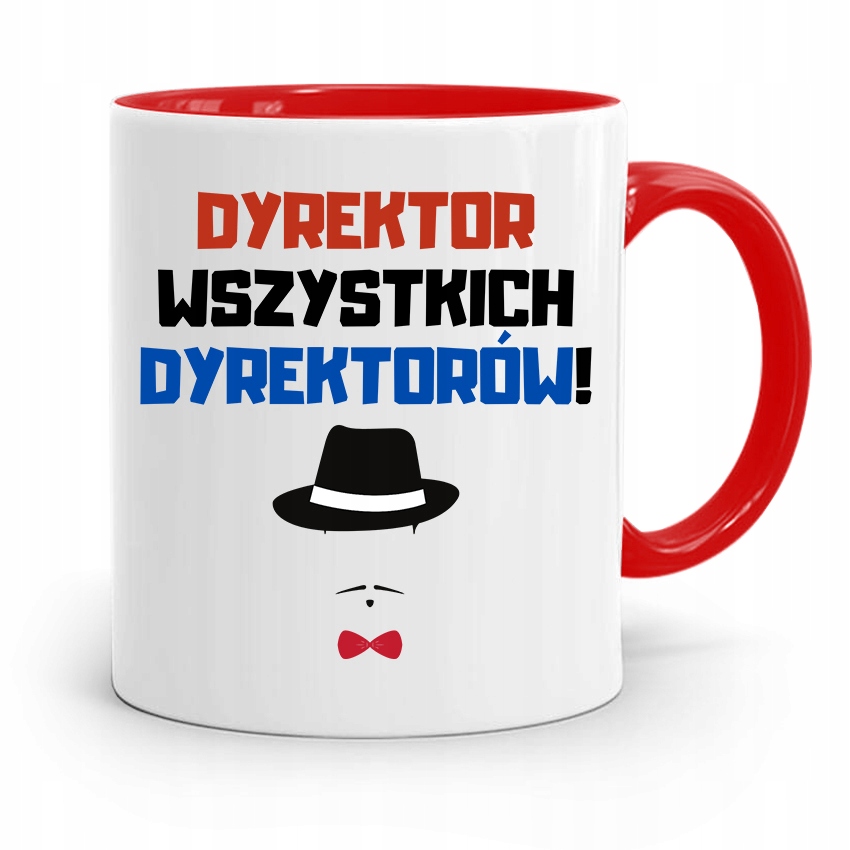 Dla Dyrektora Kubek Czerwony Dyrektor Wszystkich Z Nadrukiem Ze Zdjęciem