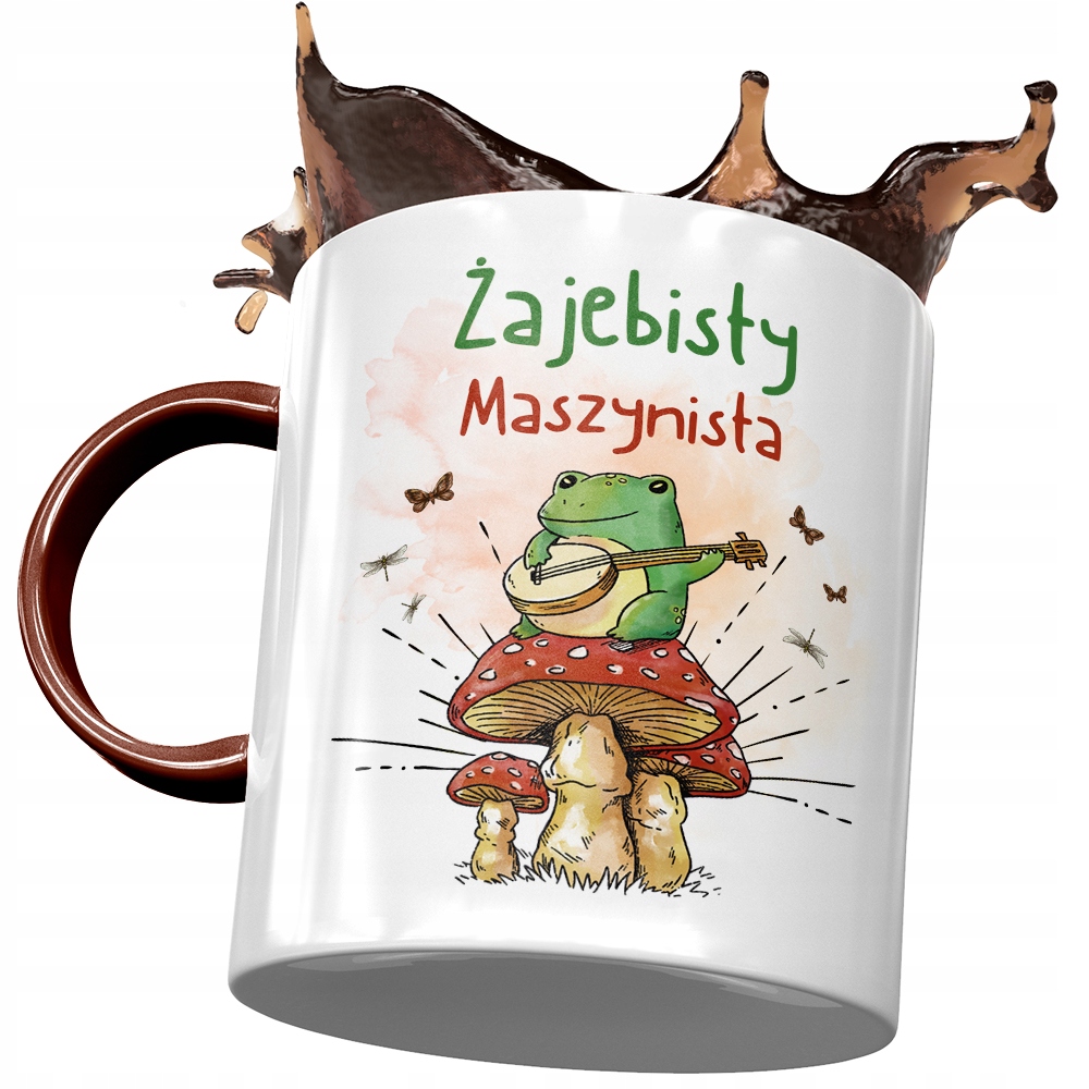 Kubek Bordowy Dla Maszynisty Żajebisty Maszynista Z Nadrukiem Ze Zdjęciem