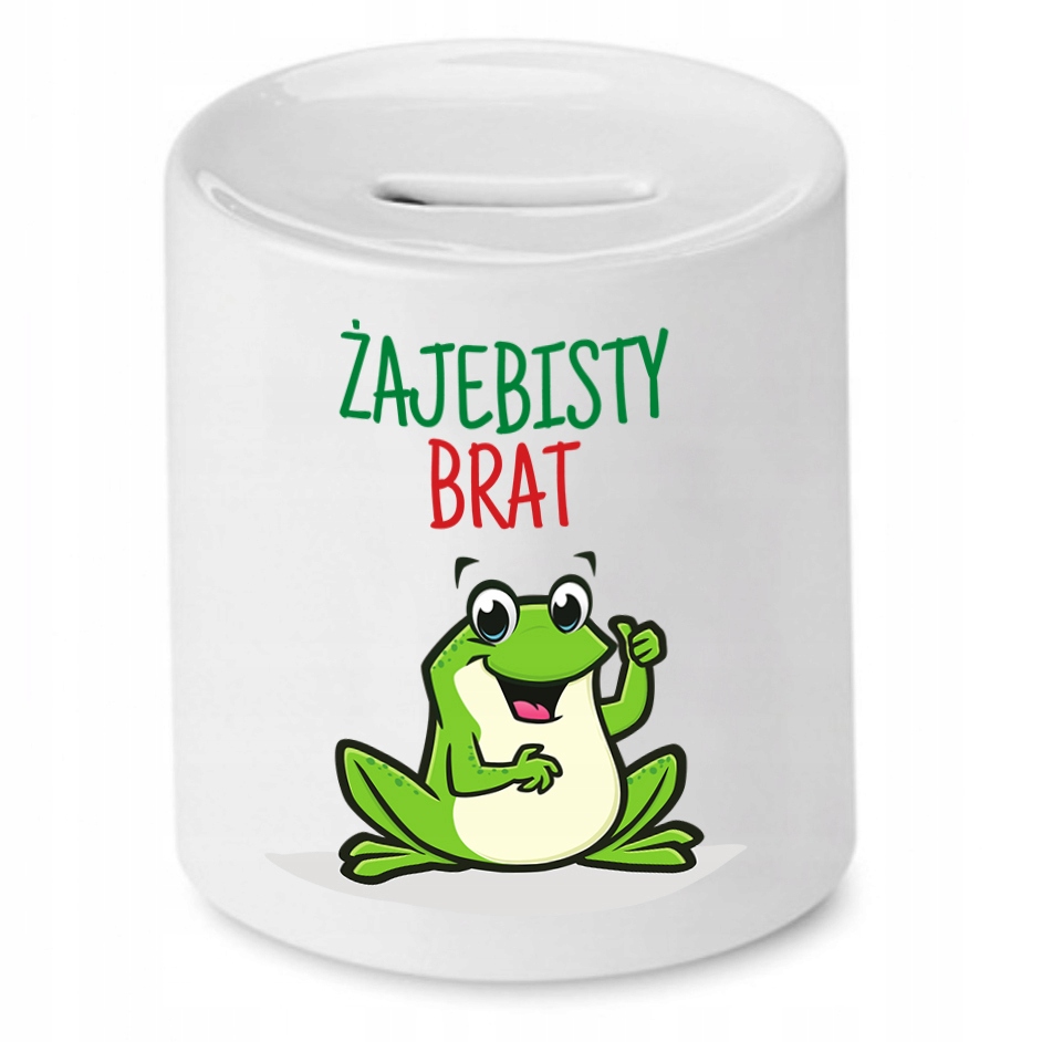 Skarbonka Dla Brata Żajebisty Brat Prezent Z Nadrukiem Ze Zdjęciem