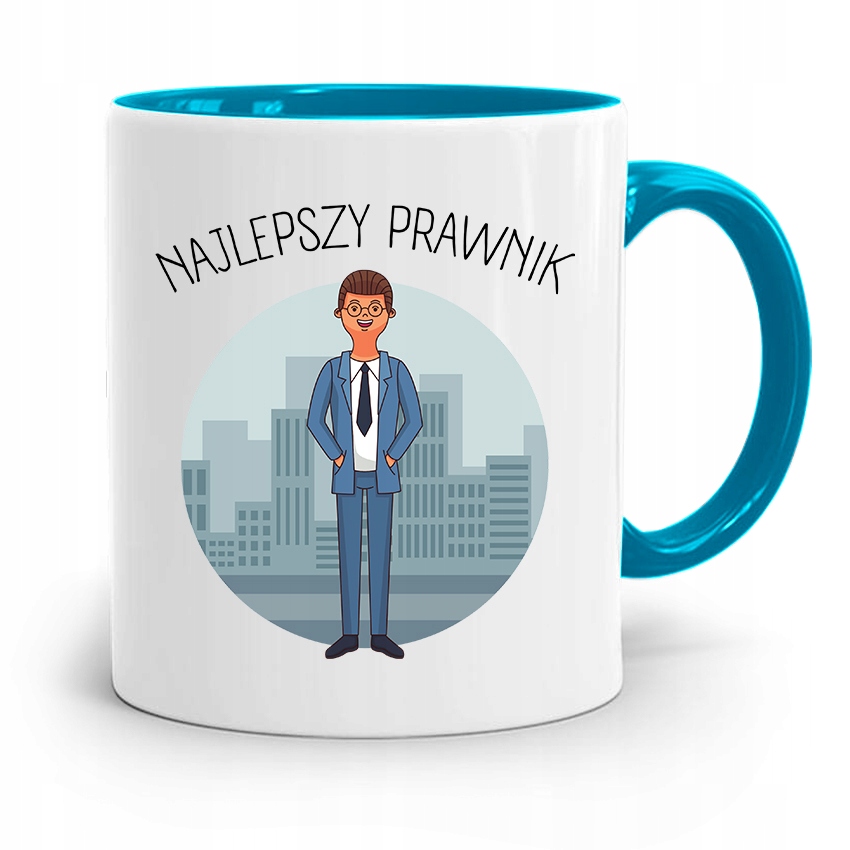 Kubek Błękitny Dla Prawnika Mecenasa Prezent Z Nadrukiem Ze Zdjęciem