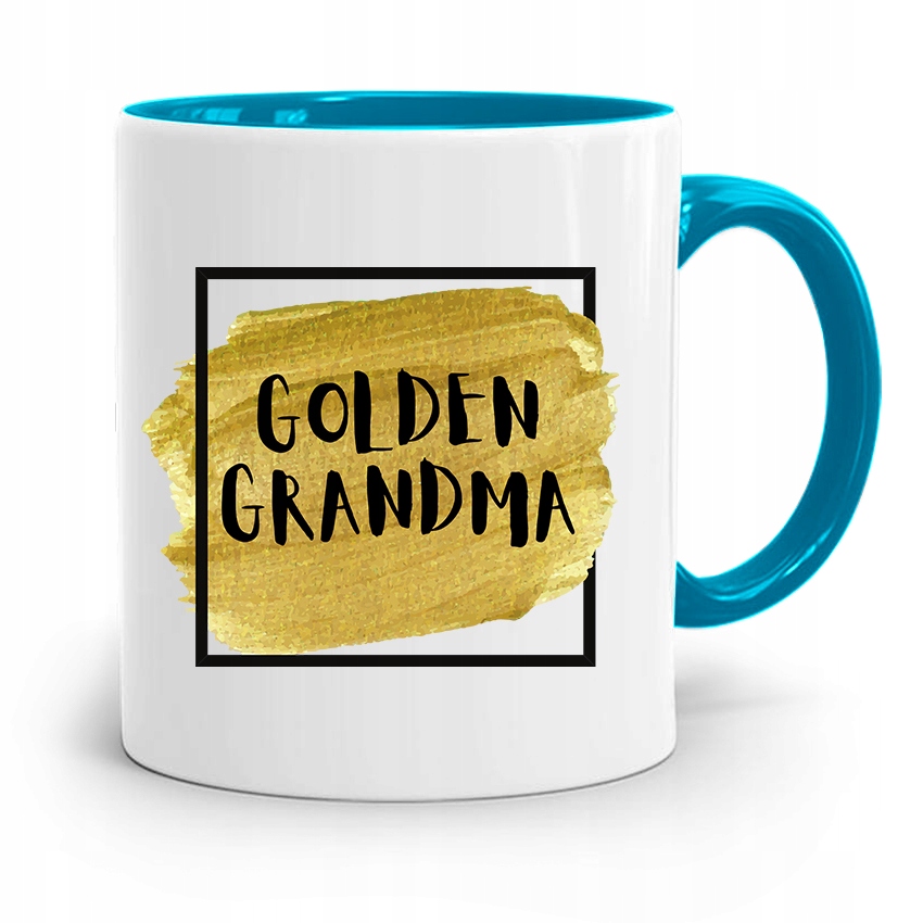 Kubek Błękitny Dzień Babci Golden Grandma Prezent Z Nadrukiem Ze Zdjęciem