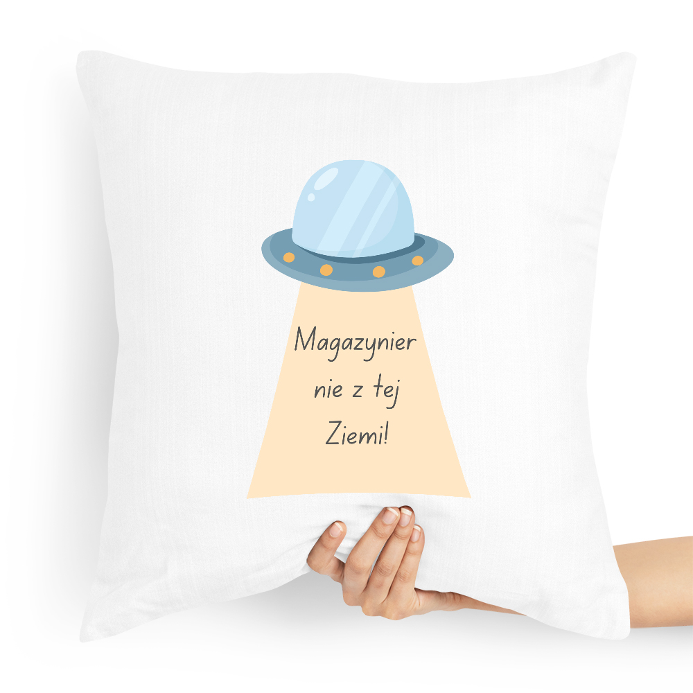 Poduszka Prezent Dla Magazyniera Nie Z Tej Ziemi Z Nadrukiem Ze Zdjęciem
