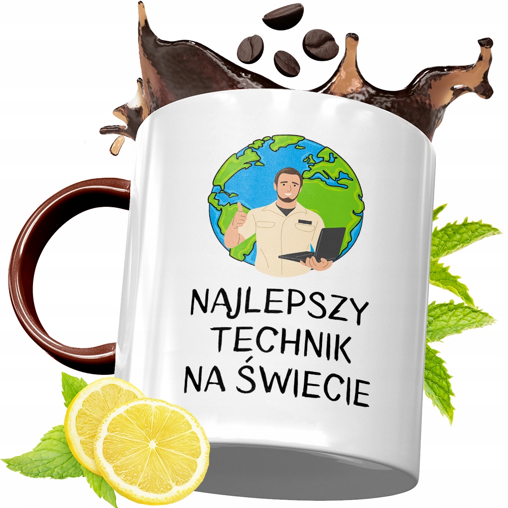 Kubek Bordowy Dla Technika Na Urodziny Prezent Z Nadrukiem Ze Zdjęciem