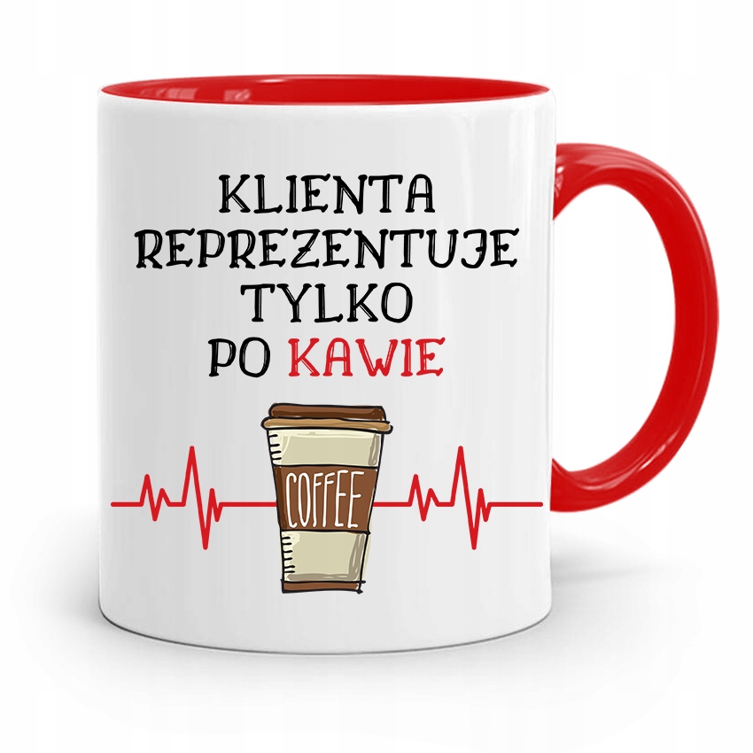 Kubek Czerwony Prawnika Reprezentuje Po Kawie Z Nadrukiem Ze Zdjęciem