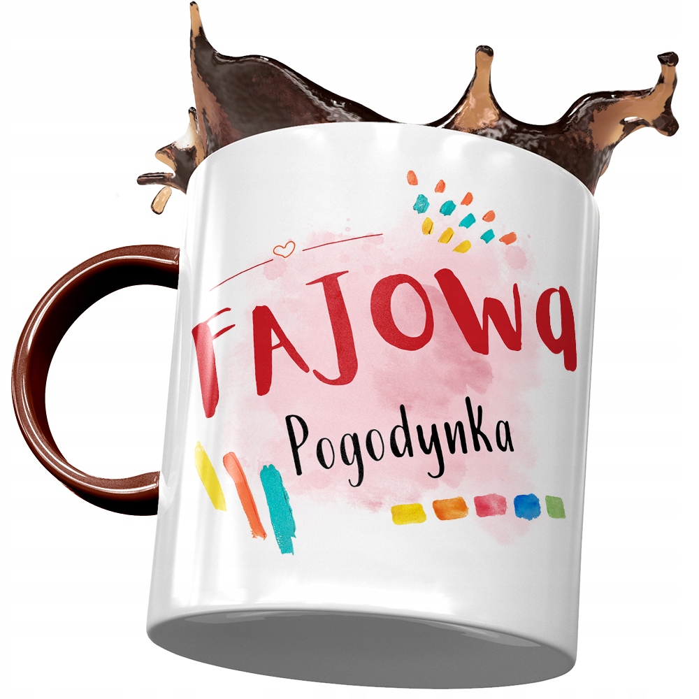 Kubek Bordowy Dla Pogodynki Fajowa Pogodynka Z Nadrukiem Ze Zdjęciem