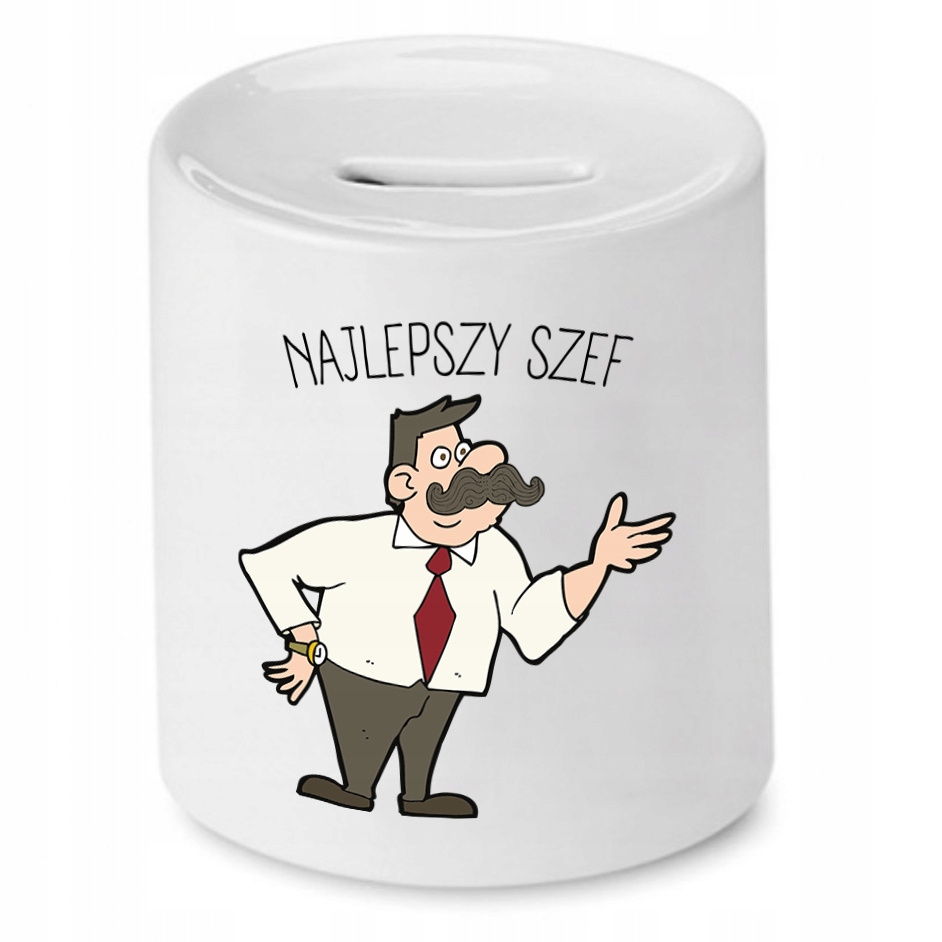 Skarbonka Dla Szefa Najlepszy Szef Prezent Z Nadrukiem Ze Zdjęciem