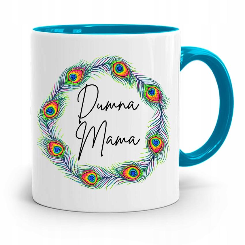 Kubek Błękitny Dla Mamy Dumna Mama Prezent Z Nadrukiem Ze Zdjęciem