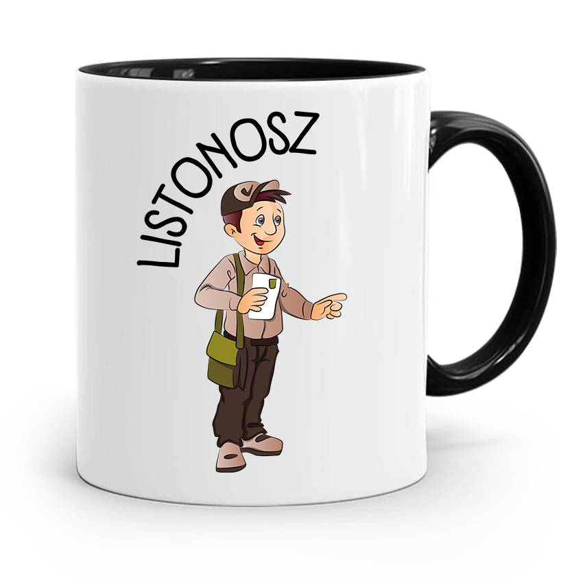 Kubek Czarny Dla Listonosza Listonosz Prezent Z Nadrukiem Ze Zdjęciem