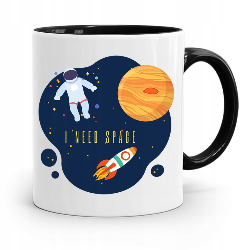 Kubek Czarny Dzień Dziecka Dla Córki Syna Kosmos Z Nadrukiem Ze Zdjęciem