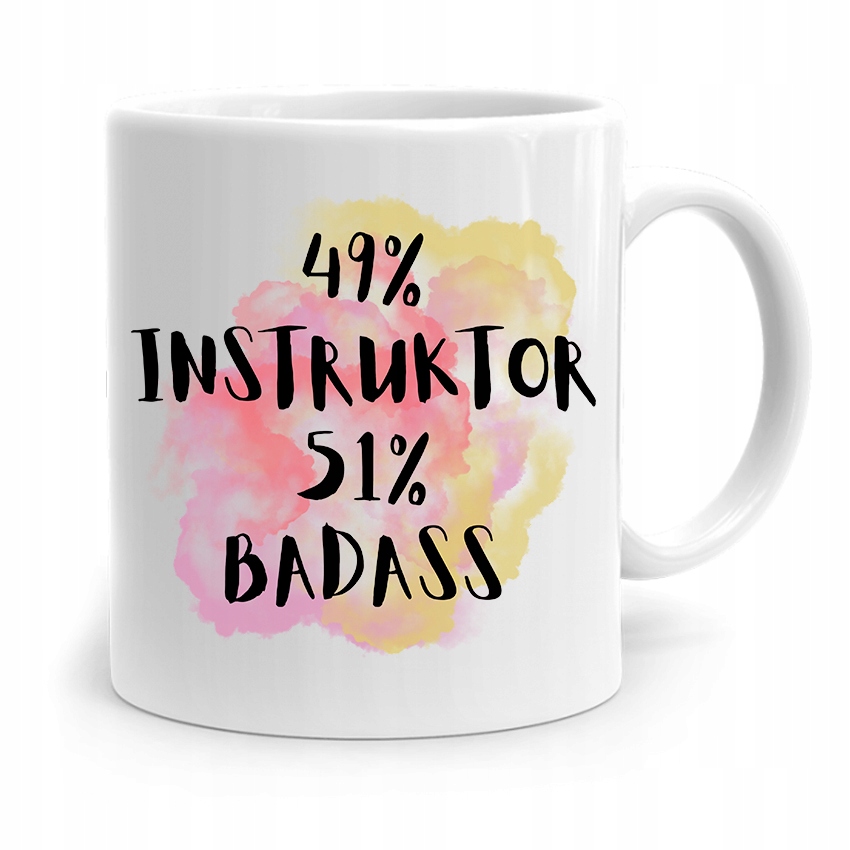 Dla Instruktora Kubek Prezent 49% Instruktor Z Nadrukiem Ze Zdjęciem