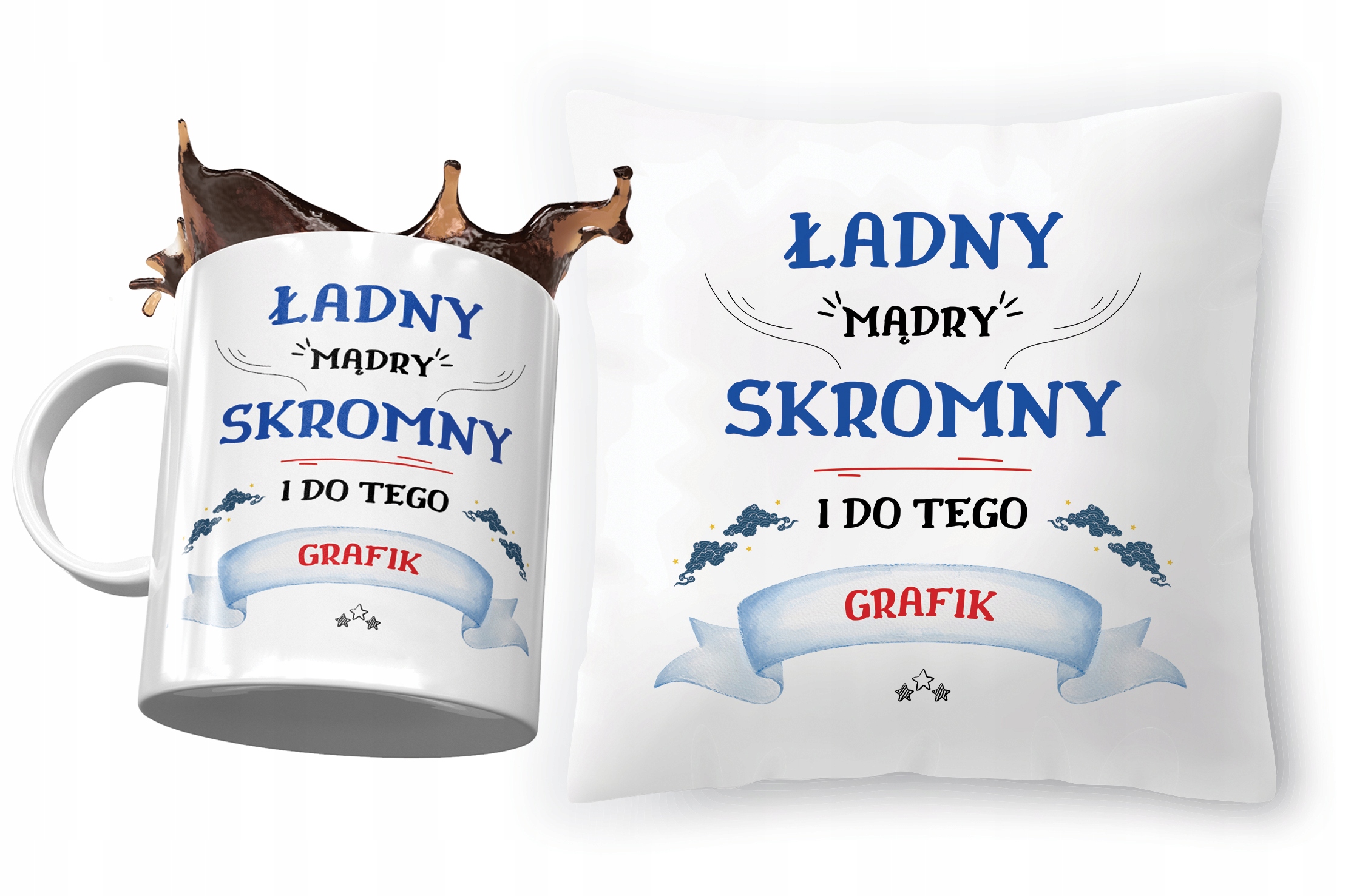 Zestaw Dla Grafika Poduszka + Kubek Na Prezent Z Nadrukiem Ze Zdjęciem