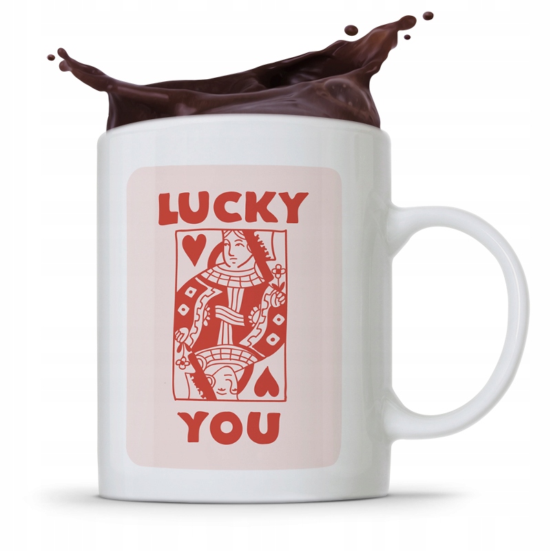 Kubek Prezent Dla Dziewczyny Żony Lucky You Z Nadrukiem Ze Zdjęciem