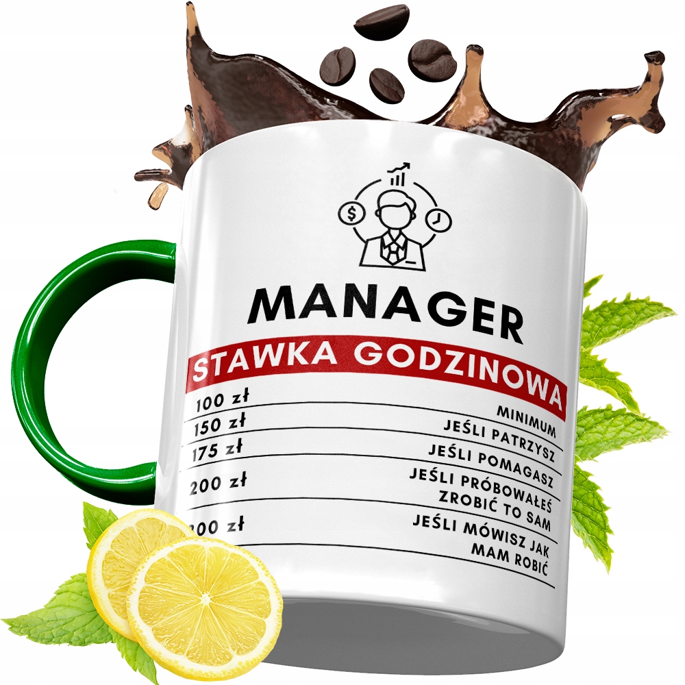 Kubek Zielony Dla Managera Na Urodziny Prezent Z Nadrukiem Ze Zdjęciem