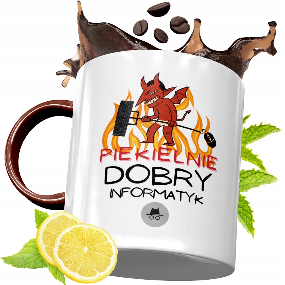 Kubek Bordowy Dla Informatyka Na Urodziny Prezent Z Nadrukiem Ze Zdjęciem