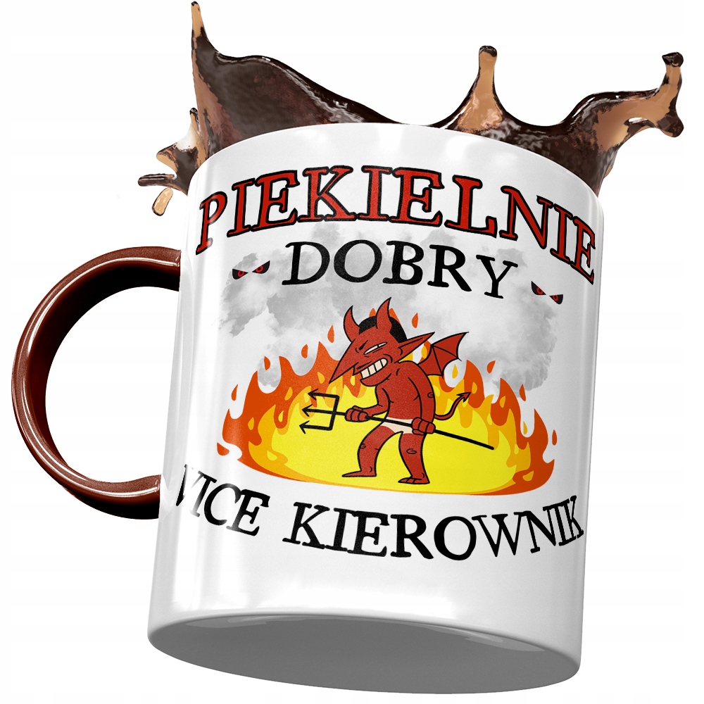 Kubek Bordowy Dla Vice Kierownika Piekielnie Dobry Z Nadrukiem Ze Zdjęciem